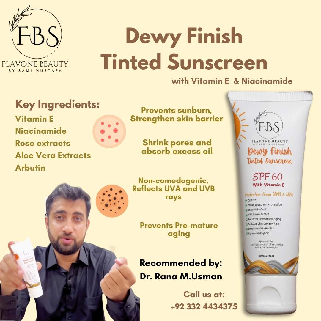 Dewy Finish Tinted Sunscreen🌻 | With Vitamin E & Niacinamide