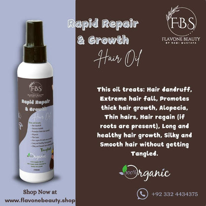 Rapid Repair & Growth Hair Oil🤎 | 100% Organic & Guaranteed Results