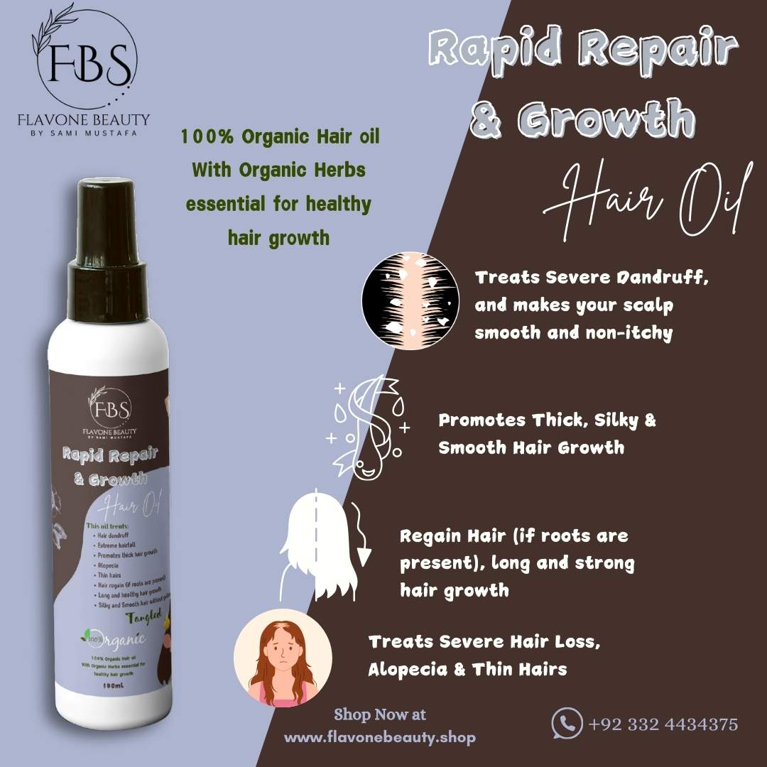 Rapid Repair & Growth Hair Oil🤎 | 100% Organic & Guaranteed Results