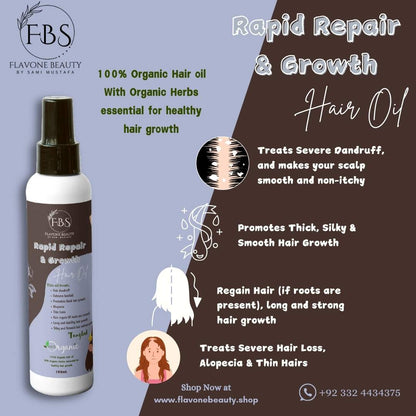 Rapid Repair & Growth Hair Oil🤎 | 100% Organic & Guaranteed Results