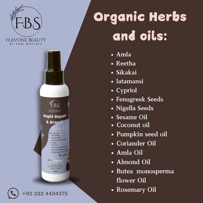 Rapid Repair & Growth Hair Oil🤎 | 100% Organic & Guaranteed Results